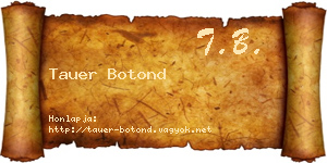 Tauer Botond névjegykártya