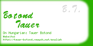 botond tauer business card